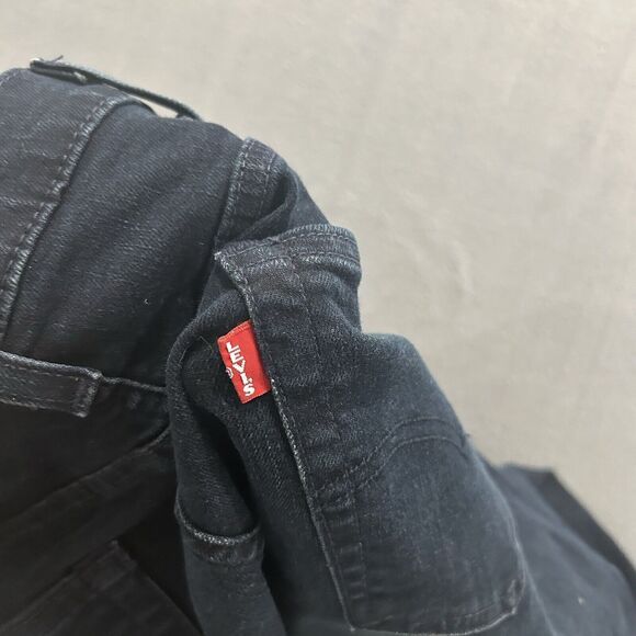 Levis Jeans Mens 38x30 Blue Premium Lot 502 Tapered Leg Stretch Denim Big E - Picture 3 of 11